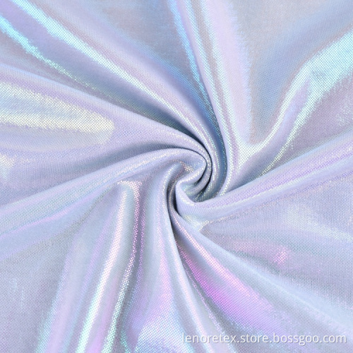 Rayon Polyester Foil Printing Knit Single Jersey Fabric